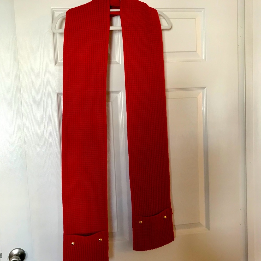 Michael Kors Red Knit Scarf
